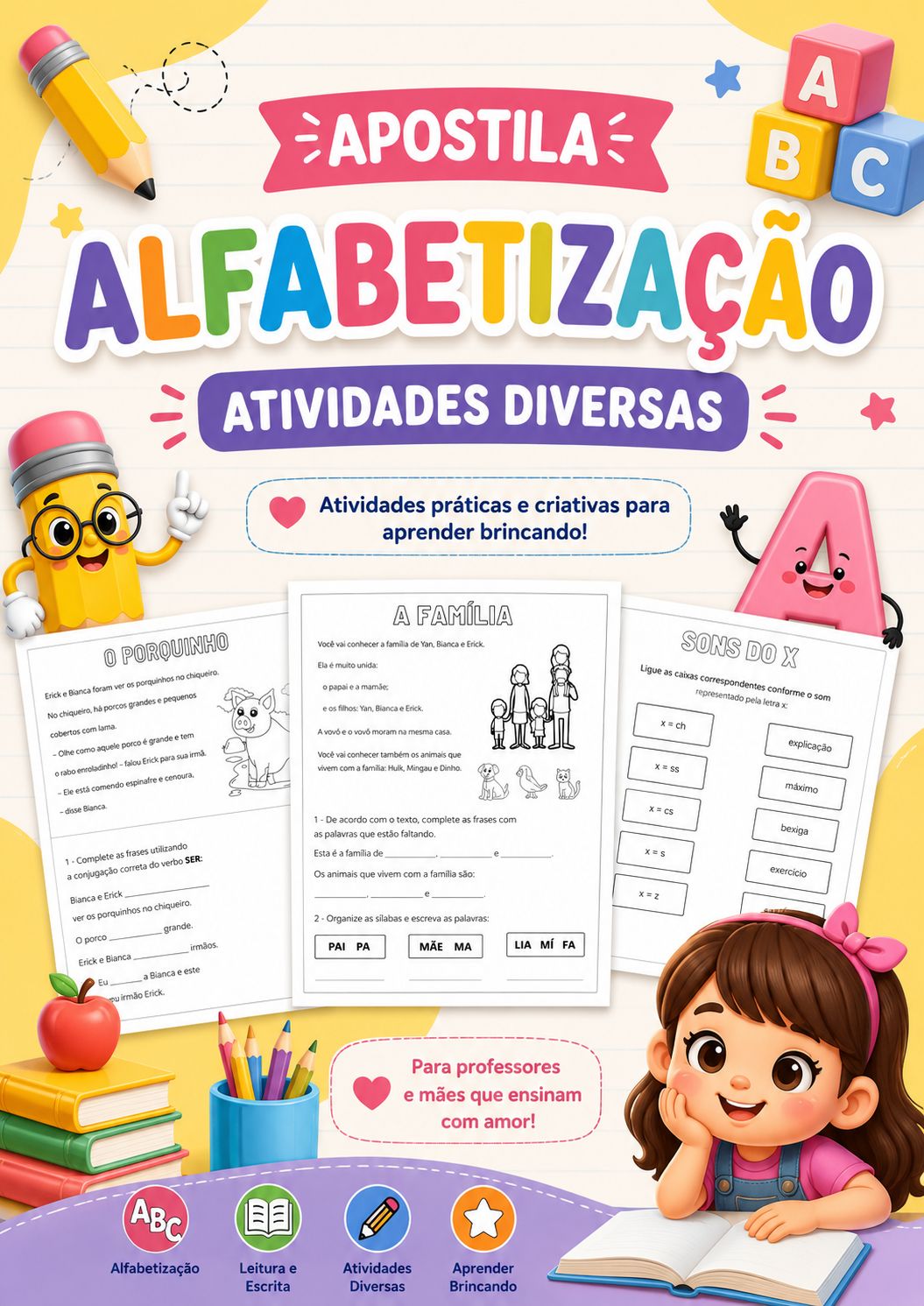 Apostila de alfabetização atividades diversas