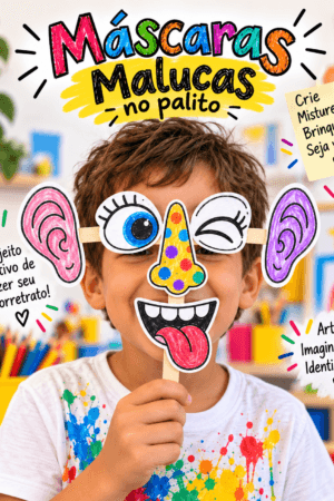 🎭 Máscaras Malucas no Palito