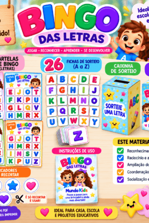 Bingo das Letras – Aprender Brincando é Muito Mais Divertido!