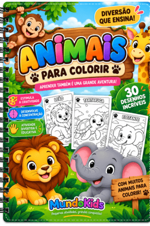 Caderno de Animais para colorir