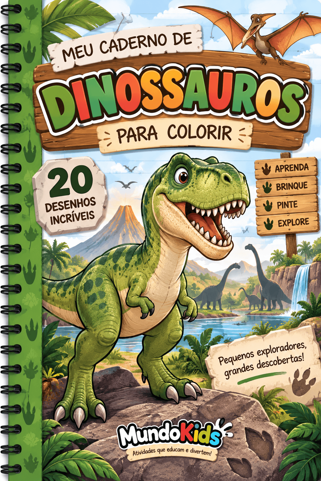 Meu Caderno de Dinossauros para Colorir