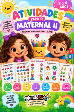 🌈 Atividades para o Maternal II — 3 a 4 anos