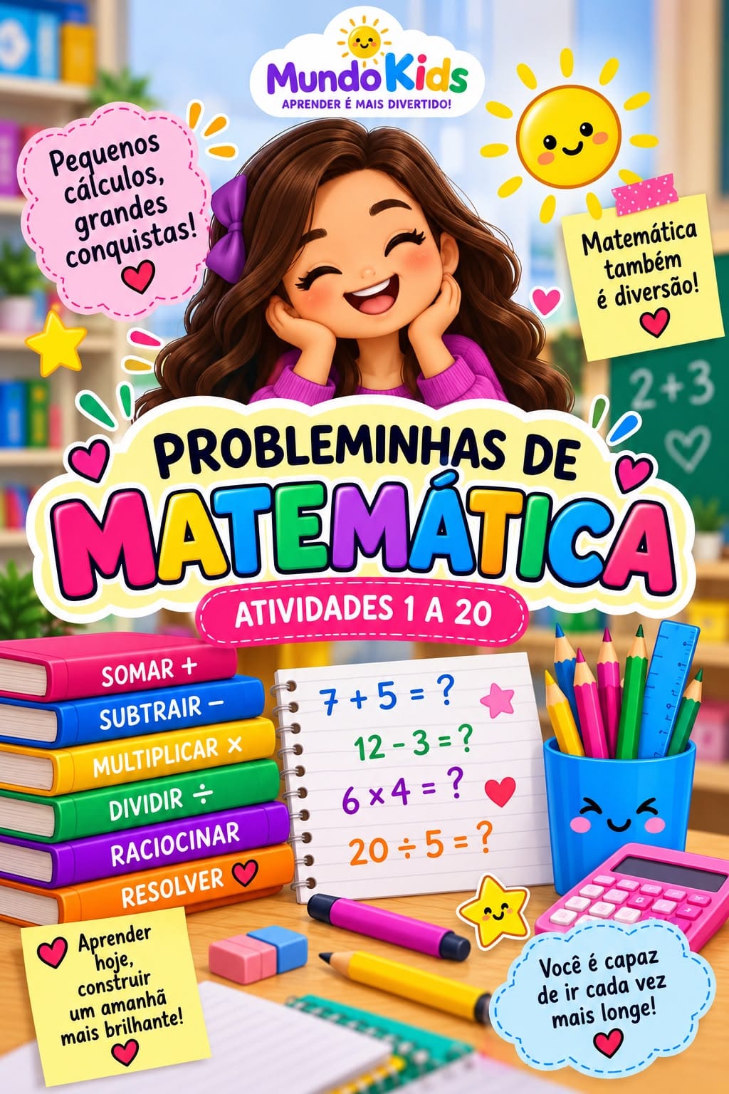 PROBLEMINHAS DE MATEMÁTICA – ATIVIDADES ILUSTRADAS 🌈