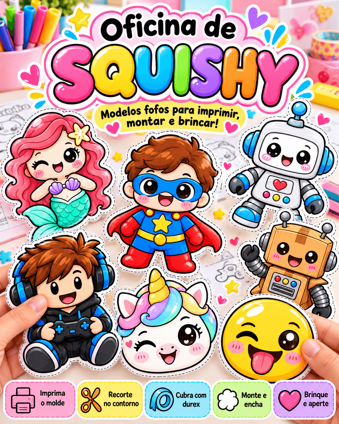 ✨ OFICINA DE SQUISHY – diversão do começo ao fim! 💖✂️